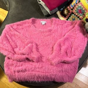 Cute fluffy pink sweater